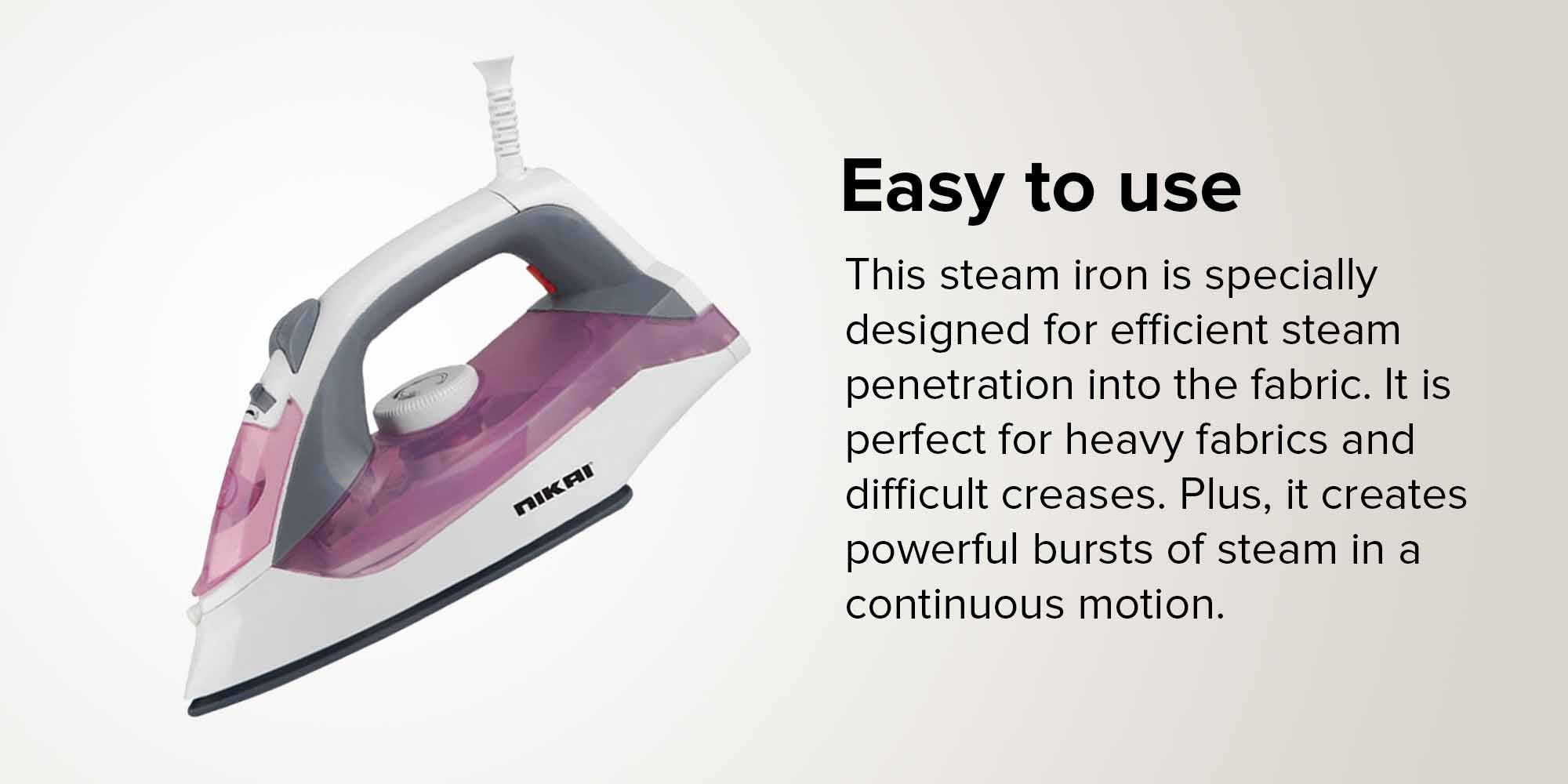 Steam Iron 280 ml 1600 W NSI858AX Pink/Grey/White