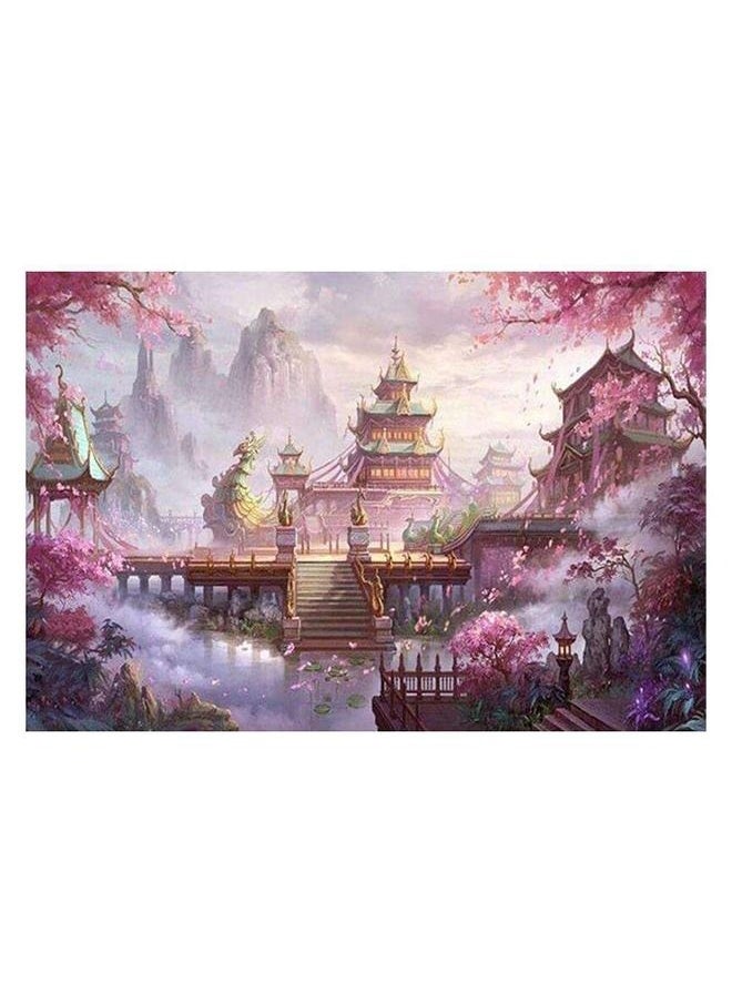 DIY 5D Needlework Crystal Diamond Painting Multicolour 30x40centimeter-Chinese Palace Full Drill 5D DIY Diamond Painting Kit Round Crystal Rhinestone Embroidery