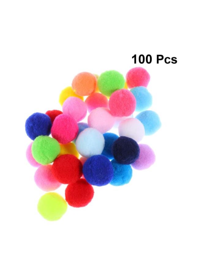 100pcs Craft Pom Poms Elastic Pompoms Balls Small Pom Poms for DIY Arts Hobby Supplies Creative Kindergarten Prop Decorations (Mixed Color)