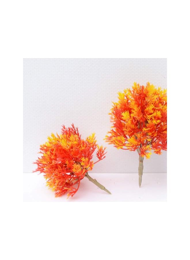 4 Pcs Model Trees Fake Trees Autumn Maple Trees Plant Ornamentm for DIY Crafts Building Model Scenery Landscape Orange (19cm, 15cm, 13cm, 10cm Style)