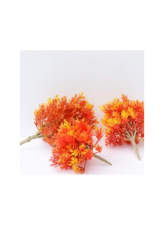 4 Pcs Model Trees Fake Trees Autumn Maple Trees Plant Ornamentm for DIY Crafts Building Model Scenery Landscape Orange (19cm, 15cm, 13cm, 10cm Style)