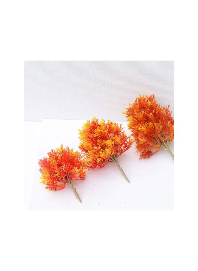 4 Pcs Model Trees Fake Trees Autumn Maple Trees Plant Ornamentm for DIY Crafts Building Model Scenery Landscape Orange (19cm, 15cm, 13cm, 10cm Style)