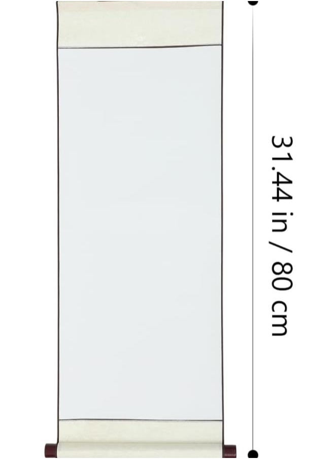 Chinese Calligraphy Blank Hanging Scrolls Drawing Scrolls Paper Office Hanging Wall Blank Scrolls 1Pc White