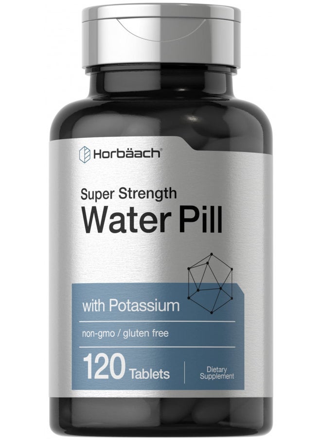 Water Pills | Super Strength | 120 Tablets | Vegetarian, Non-GMO & Gluten Free Supplement | by Horbaach