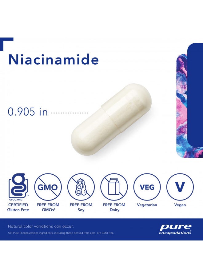 Pure Encapsulations Niacinamide | Vitamin B3 Supplement to Support Energy Metabolism, Joint Mobility, and Metabolic Function* | 90 Capsules