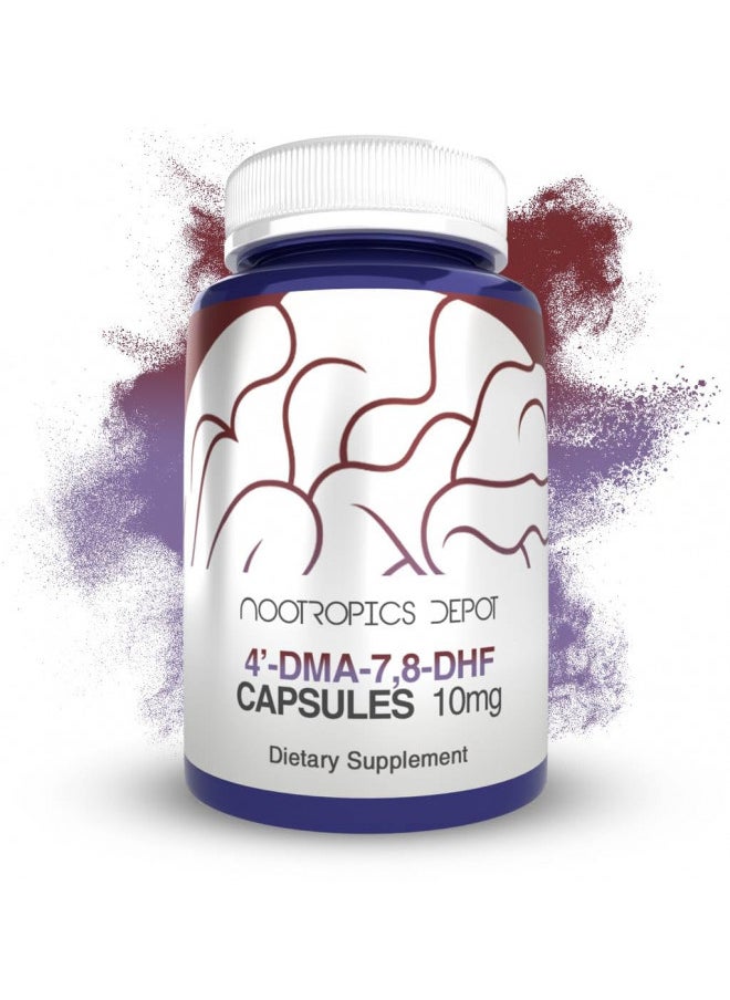 Nootropics Depot 4'-DMA-7,8-DHF Nutritional Supplement Capsules | 10mg | 30 Count | 4'-DMA-7,8-Dihydroxyflavone