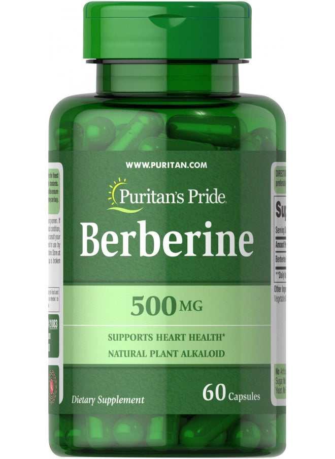 Puritan's Pride Berberine 500 mg, 60 Capsules