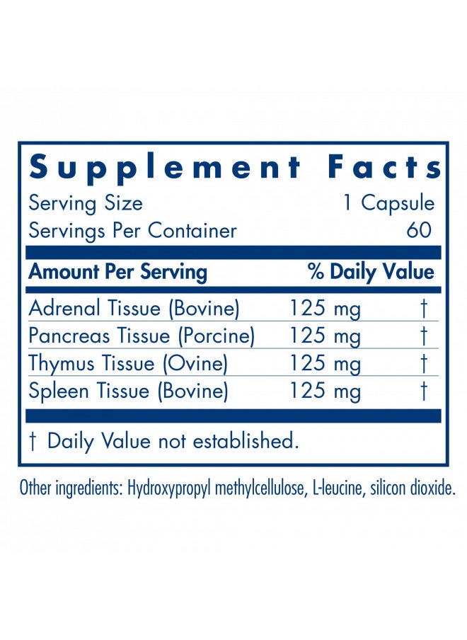 Allergy Research Group Immuno-Gland Plex Natural Glandulars - 60 Vegicaps