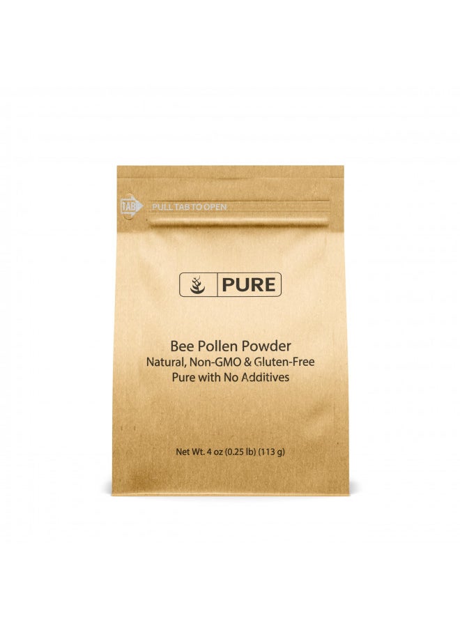 PURE ORIGINAL INGREDIENTS Bee Pollen, 4 oz, No Fillers, Undiluted Pure Supplement