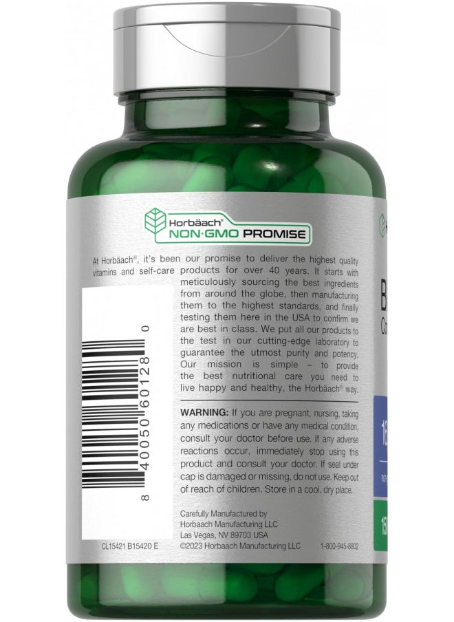 Horbäach Blueberry Extract Supplement | 150 Capsules | Blueberry Concentrate | Non-GMO, Gluten Free