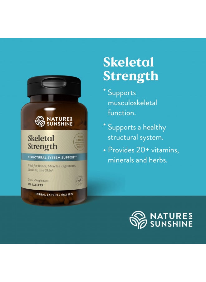 Nature's Sunshine Skeletal Strength, 150 Tablets | Bone Health Supplements for Women and Men with Calcium, Magnesium, Iron, Manganese, and Vitamin D, C, A, and B