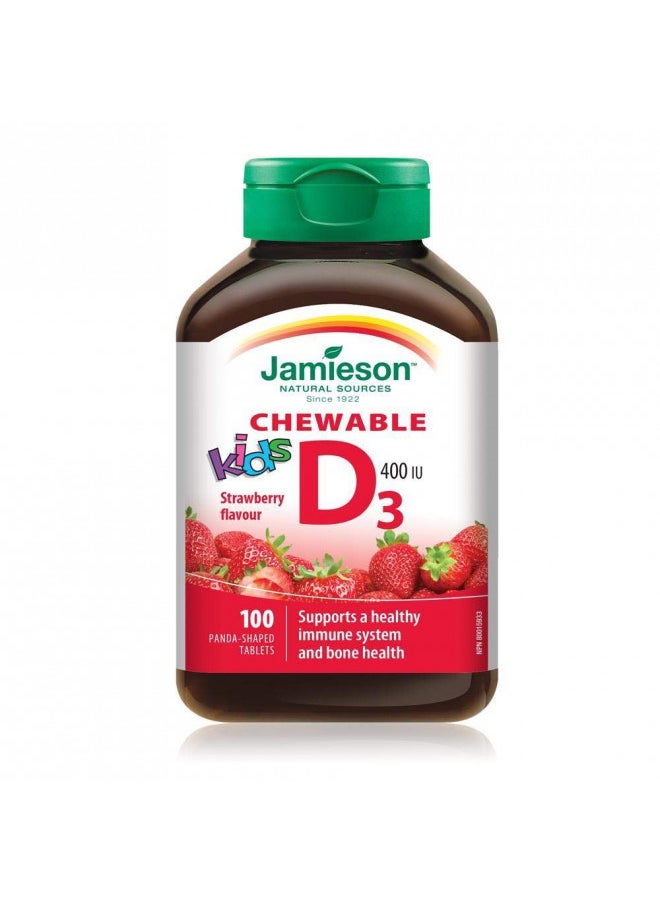 Chewable Vitamin D for Kids - Strawberry-100 tabs Brand: Jamieson Laboratories