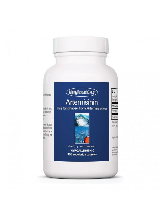 Allergy Research Group Artemisinin Supplement - GI Tract Support, Pure Qinghaosu from Artemisia annua, Thujone-Free, Hypoallergenic, Vegetarian Capsules - 300 Count