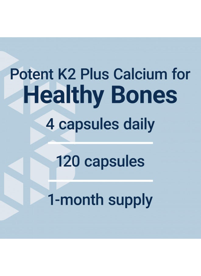 Life Extension Bone Restore Elite with Super Potent K2 - Clinically Studied Vitamin K2 & Calcium Promotes Healthy Bone Mineral Density, Bone-Friendly Formula - Non-GMO, Gluten-Free - 120 Capsules