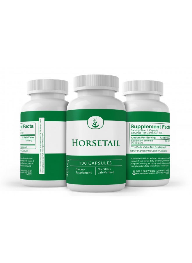 Pure Original Ingredients Horsetail, (100 Capsules) Always Pure, No Additives or Fillers, Lab Verified