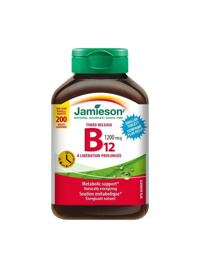 Jamieson Timed Release Vitamin B12 1200 mcg, 200 Tablets