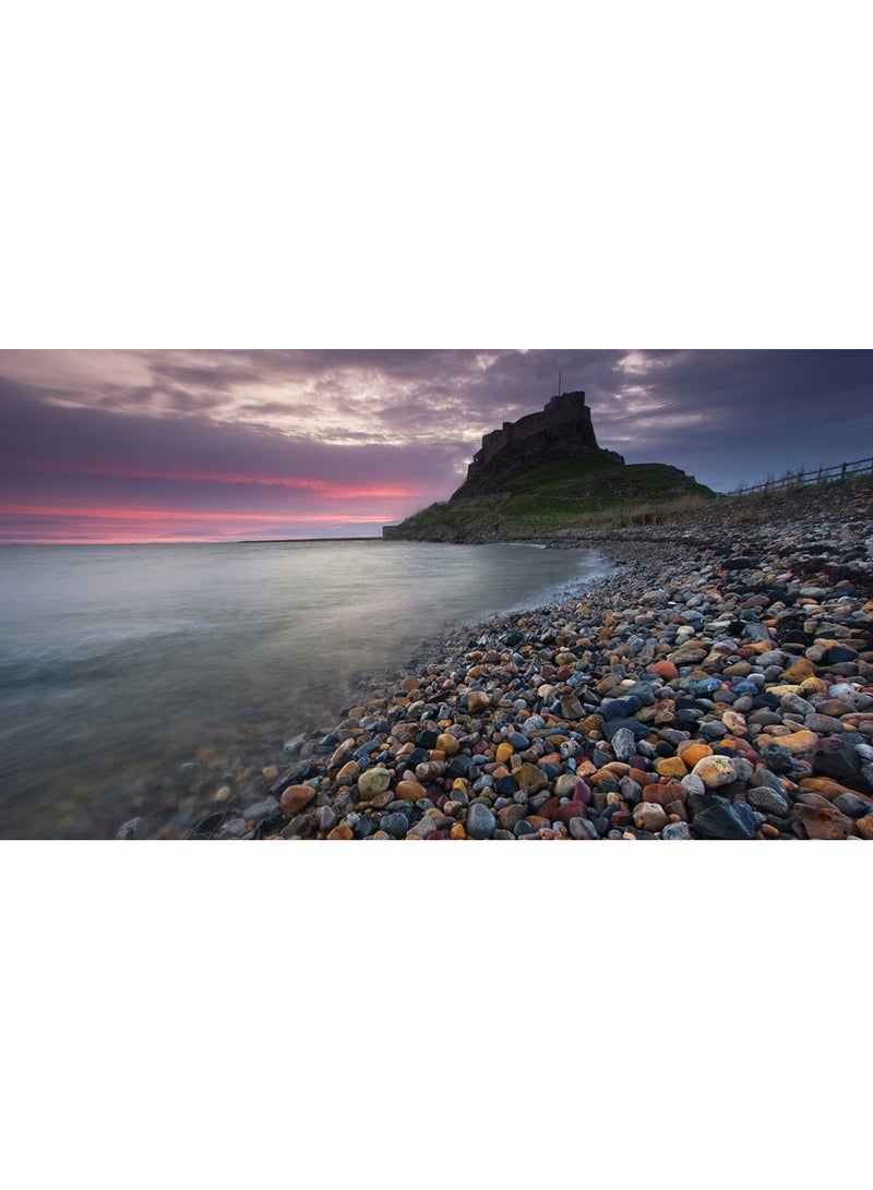 Sea Beach Rocks Stones Wall Art Canvas Print Multicolour 100x56x3.5cm