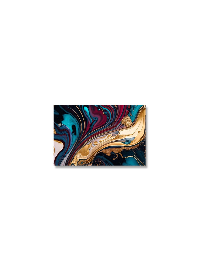 Abstract Canvas Artwork on Cotton Canvas with Wooden Stretcher – Wall Mount Friendly, Includes Hooks and Screws, Available in Sizes: 40x40, 60x40, 80x60, 80x120, 100x100, 100x150