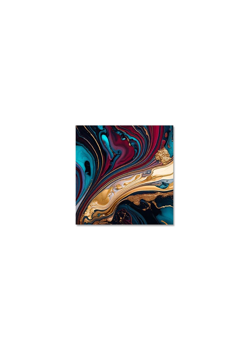 Abstract Canvas Artwork on Cotton Canvas with Wooden Stretcher – Wall Mount Friendly, Includes Hooks and Screws, Available in Sizes: 40x40, 60x40, 80x60, 80x120, 100x100, 100x150