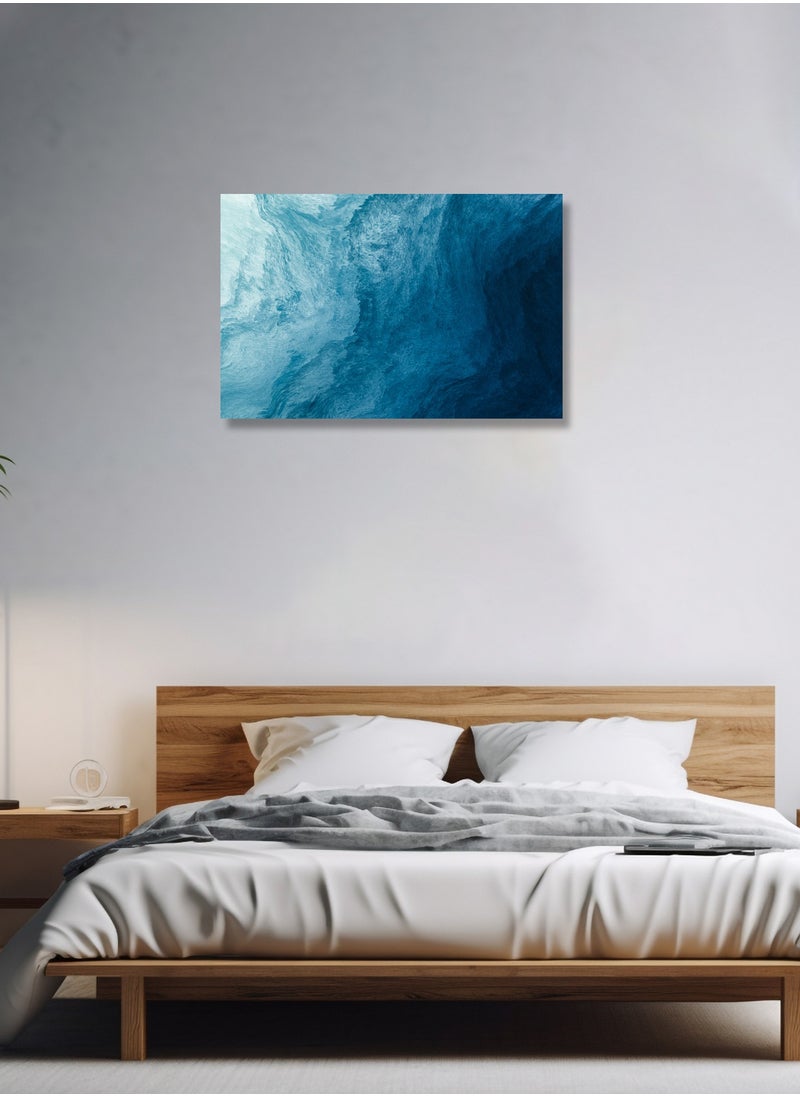 Printed Ocean Canvas Artwork on Cotton Canvas with Wooden Stretcher – Wall Mount Friendly, Includes Hooks and Screws, Available in Sizes: 40x40, 60x40, 80x60, 80x120, 100x100, 100x150