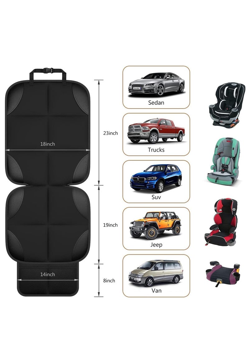 Waterproof Car Seat Protector with Pockets, Non-slip Mat for Baby, Child, Pet, Scratchproof