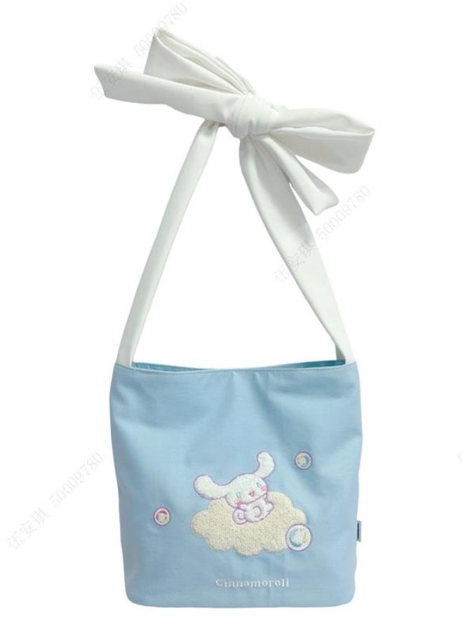 Sanrio characters Bowknot Barrel Shopping Bag(Cinnamoroll)