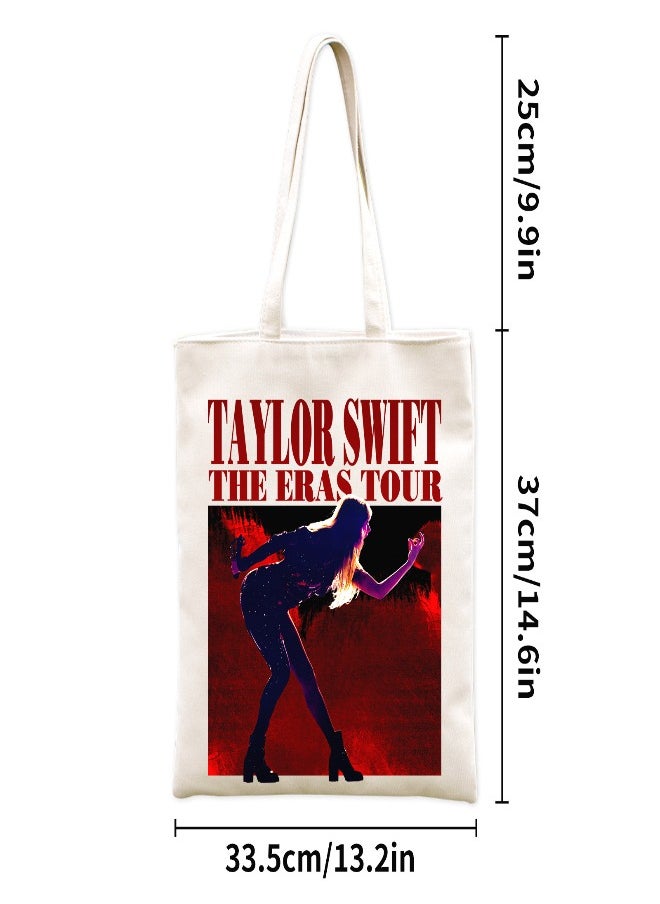 Canvas Bag for 1989 Album Polychromatic, Canvas Tote Bag Aesthetic for Women, Singer Tote Bag for Taylor Swift Fans, Gift Bag Music Lover Albums Tour Casual Shopping,Large Capacity for Canvas Bag