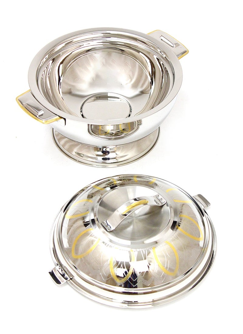 Nada Stainless Steel Hotpot with Steel Base Stand Insulated Casserole for Home & Dining 18000ML