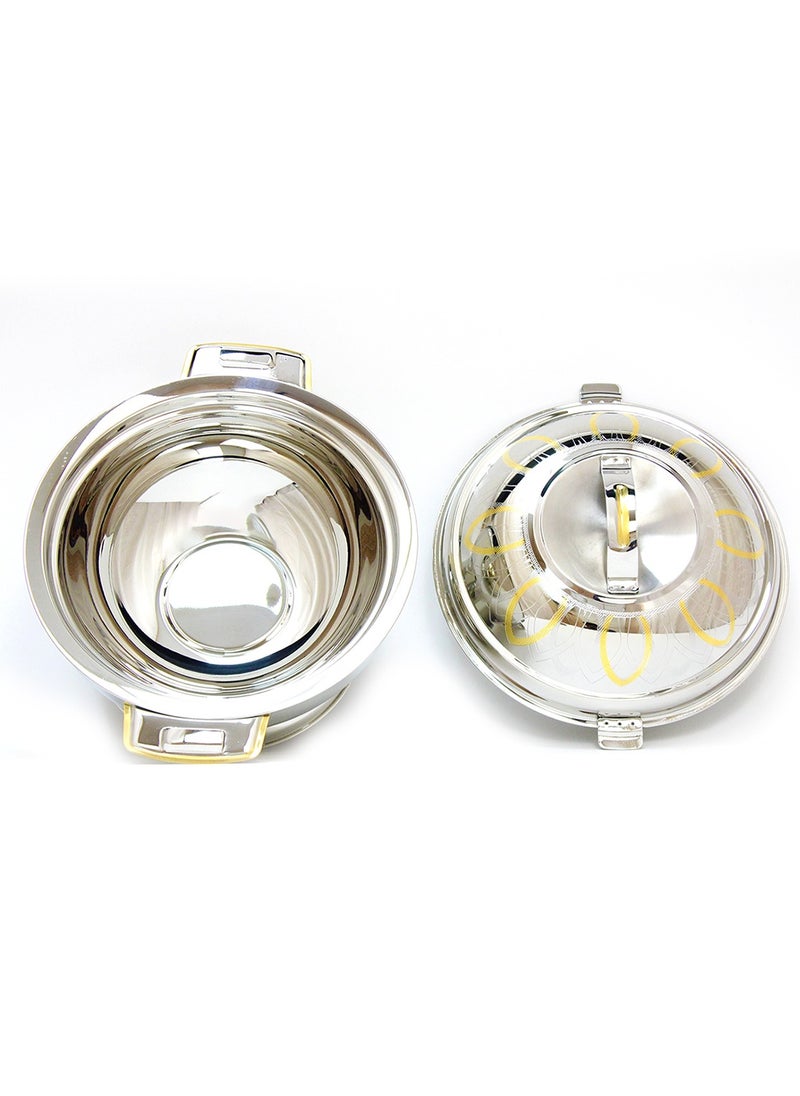 Nada Stainless Steel Hotpot with Steel Base Stand Insulated Casserole for Home & Dining 18000ML