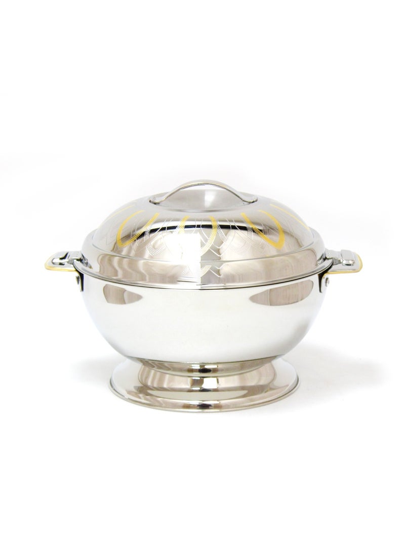 Nada Stainless Steel Hotpot with Steel Base Stand Insulated Casserole for Home & Dining 18000ML