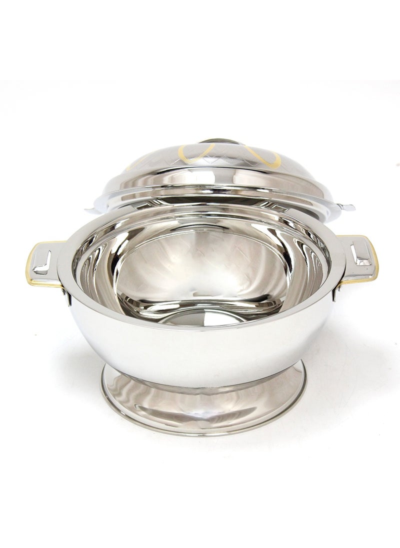 Nada Stainless Steel Hotpot with Steel Base Stand Insulated Casserole for Home & Dining 18000ML