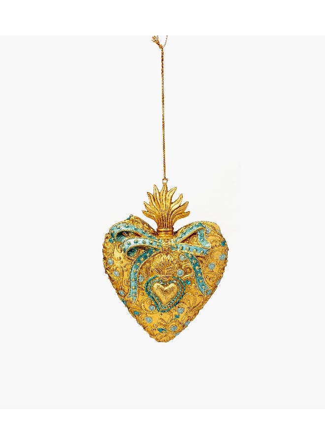 Champagne Sky Heart, 14Cm