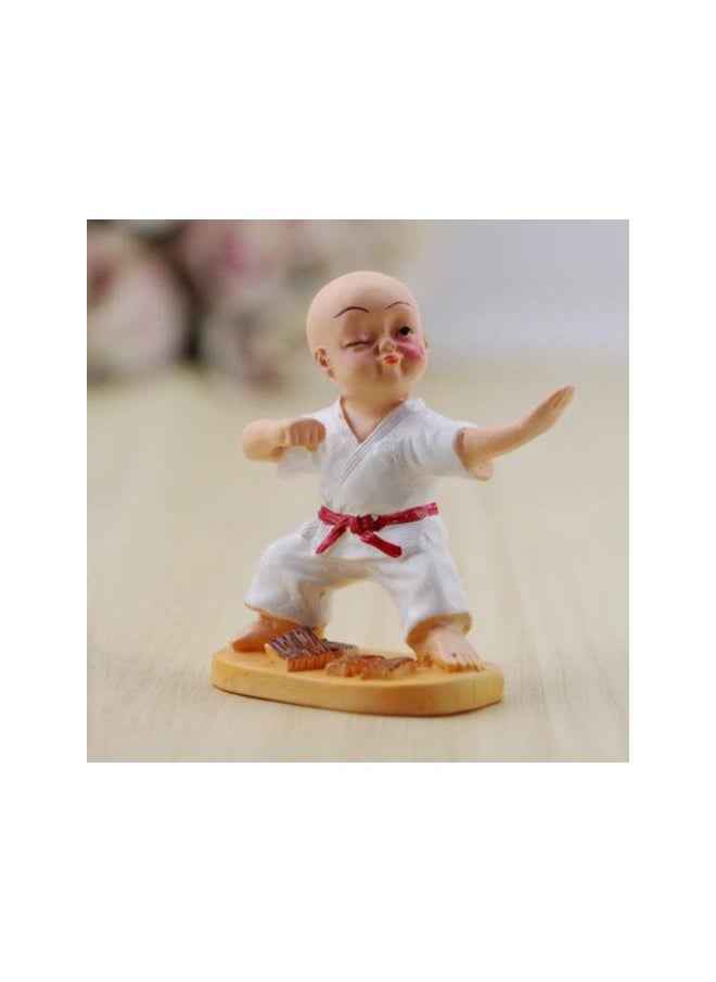 Resin Monk Figure Chinese Kung Fu Monk Statue Car Dashboard Home Office Shelf Desktop Ornament Decoration 6 Pcs