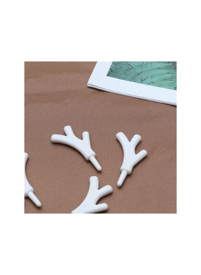 100PCS Christmas Plastic Antlers Branch Snowman Hand Craft Xmas Reindeer Horn Decoration