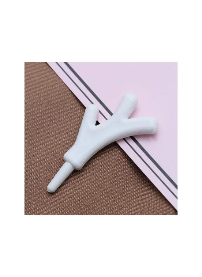 100PCS Christmas Plastic Antlers Branch Snowman Hand Craft Xmas Reindeer Horn Decoration