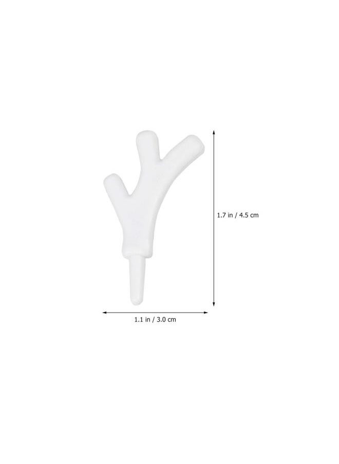 100PCS Christmas Plastic Antlers Branch Snowman Hand Craft Xmas Reindeer Horn Decoration