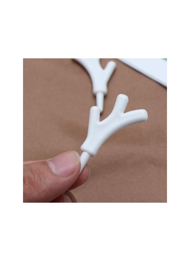 100PCS Christmas Plastic Antlers Branch Snowman Hand Craft Xmas Reindeer Horn Decoration