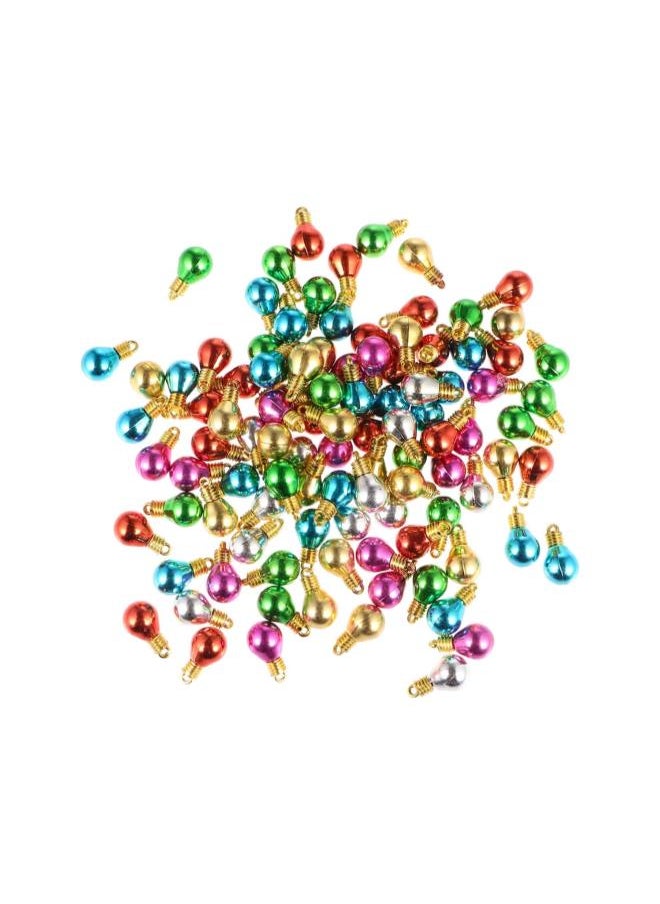 100Pcs Christmas Bulbs Beads Decorative Plastic Mini Bulbs Beads Christmas Tree Ornaments for DIY Crafts Christmas Tree Garland Decoration