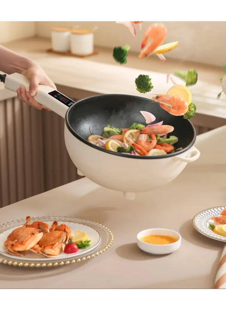 Multi Function CookingPot product Capacity: 4.0 L Multifunctional Electric Pot, Portable Ramen Cooker, Non-stick Mini Hot Pot for Steak, Egg, Oatmeal, Soup with Power Adjustable