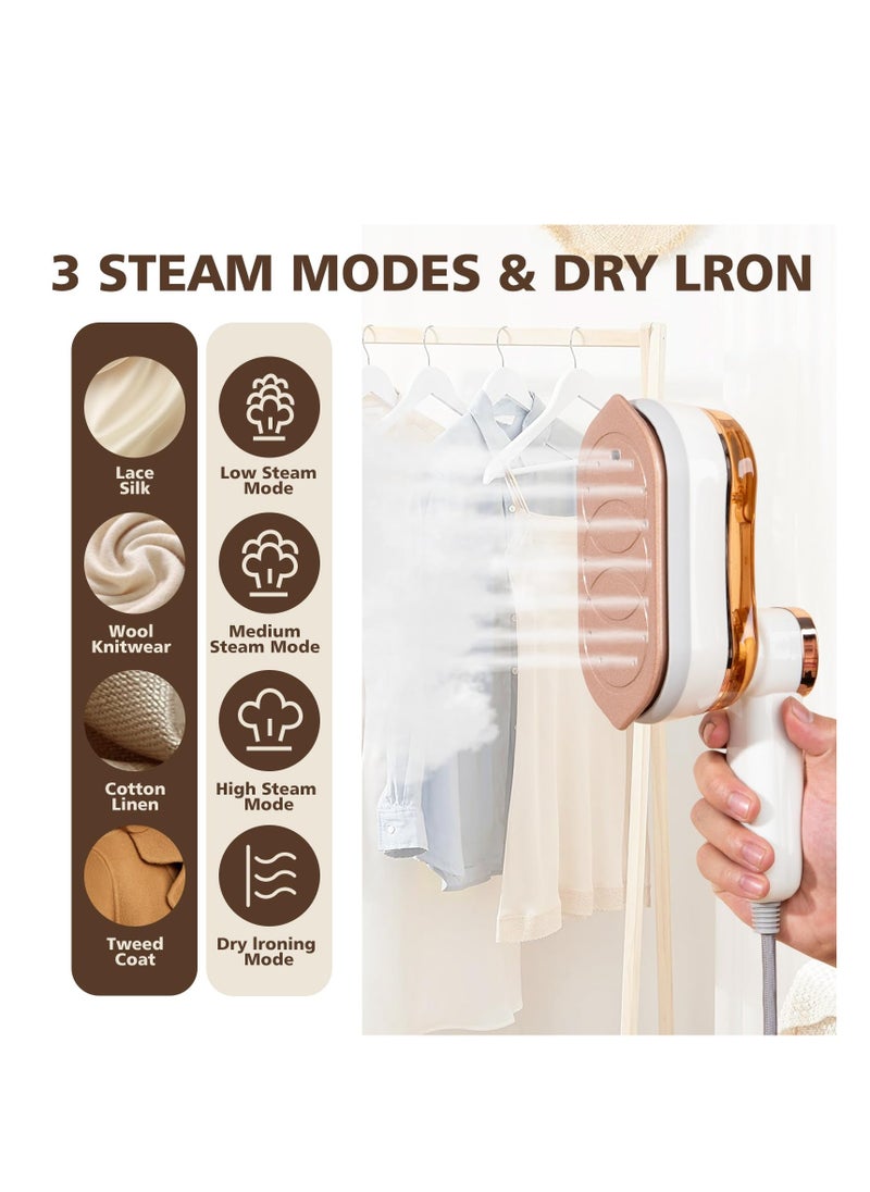 Travel Steamer Iron for Clothes, Small Size Portable Steam Iron, Steamer and Iron 2 in 1, Steam Iron Handheld, 3 Seconds Fast Heating, Suitable for Travel,Home and Dorm,Mini Steam Iron