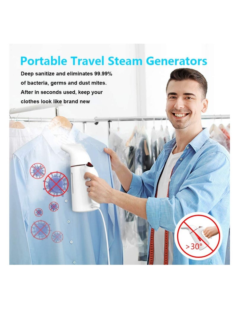 Steamer for Clothes, Powerful Travel Steamer, Handheld Garment Steamer, Portable Fabric Steam Iron, Wrinkles Remover for Clothing