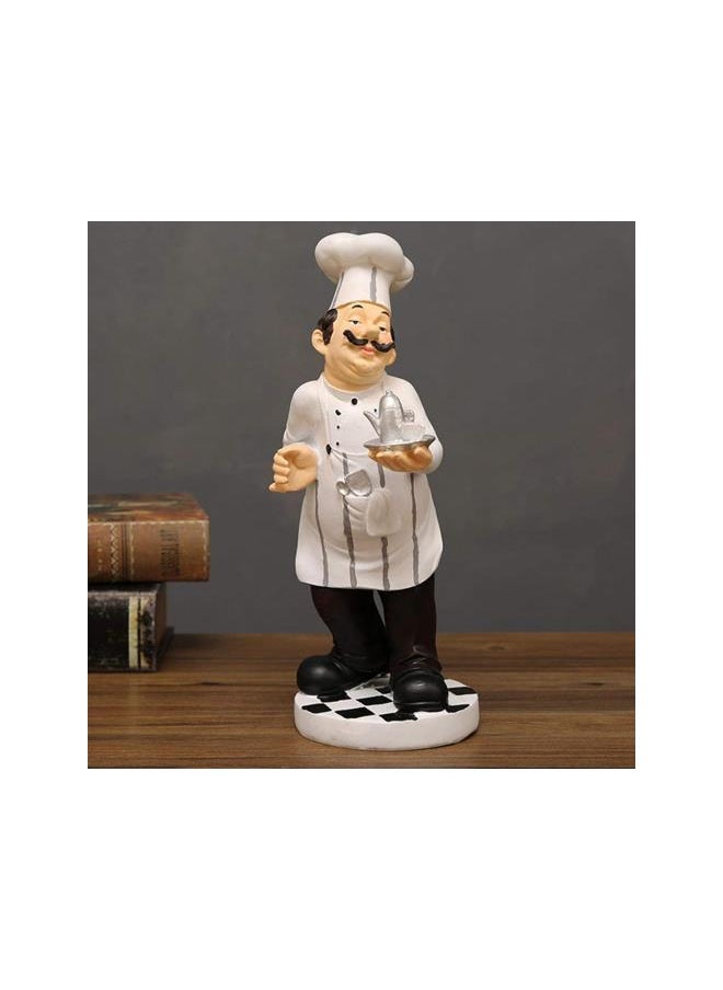 Resin Decoration Ornament, Function Decoration Cook Statue Chef Figurines for Restaurant Kitchen Home Cafe Pastry Decor(#1)