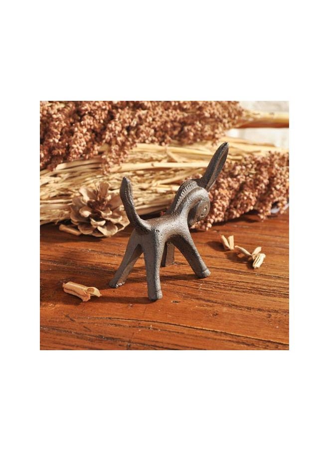 Iron Animal Figurine Donkey Horse Sculpture Desktop Animal Ornaments Gift for Home Office Decoration