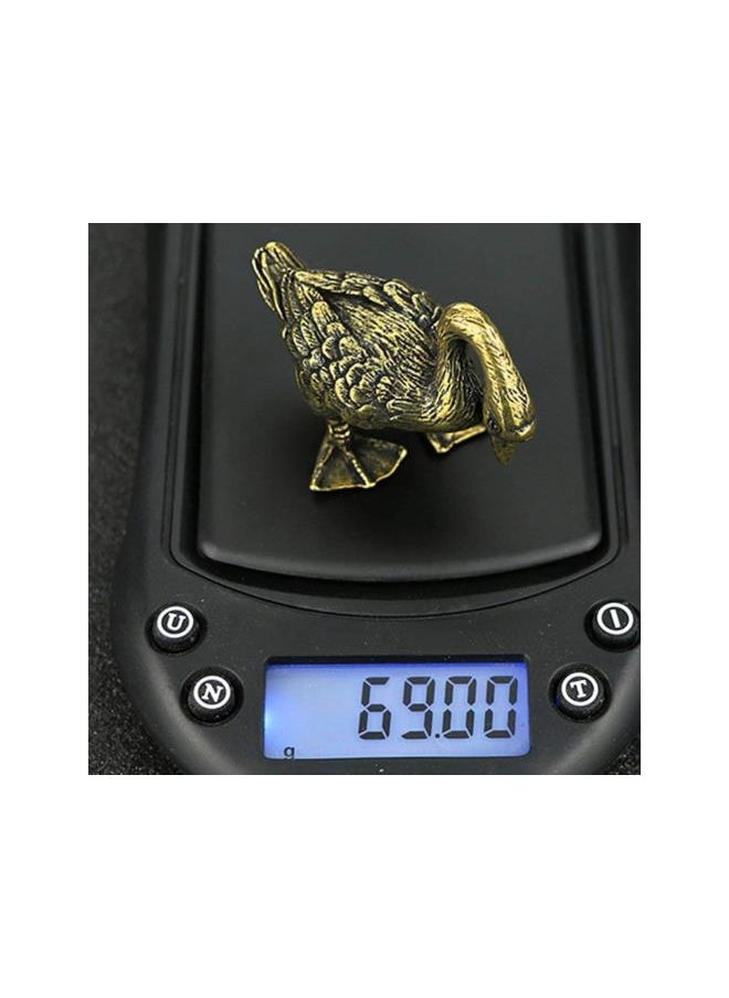 1 Pair Miniature Goose Figurine Retro Copper Goose Tea Pet Statue Collectible Chinese Kung Fu Tea Animal Model Ornament for Tea Tray Display Desktop Decor