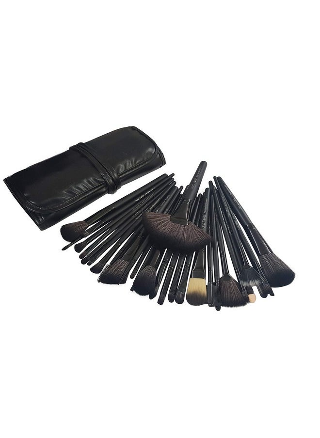 30 Piece Makeup Brush Set (Black) Premium Synthetic Makeup Brushes Cruelty Free Vegan Brushes, Kabuki Foundation