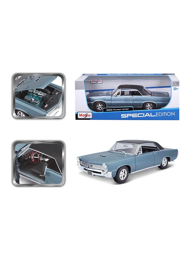 Maisto 1965 Pontiac GTO Hurst Edition Diecast Car (1:18, Blue)