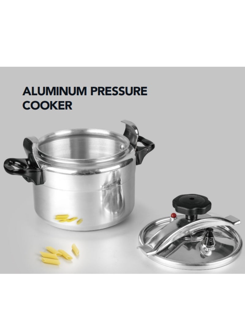 Multifunction Premium Aluminum Non Stick Quick Cooking Arabic Pressure Cooker Large Capacity Commercial Pressure Cooker Pot Explosion Proof Steamer Cooking Pressure Canner with Heat Insulating Handle Leak Free Lid 2.5/3/4/5/7/9/11/15 Liters