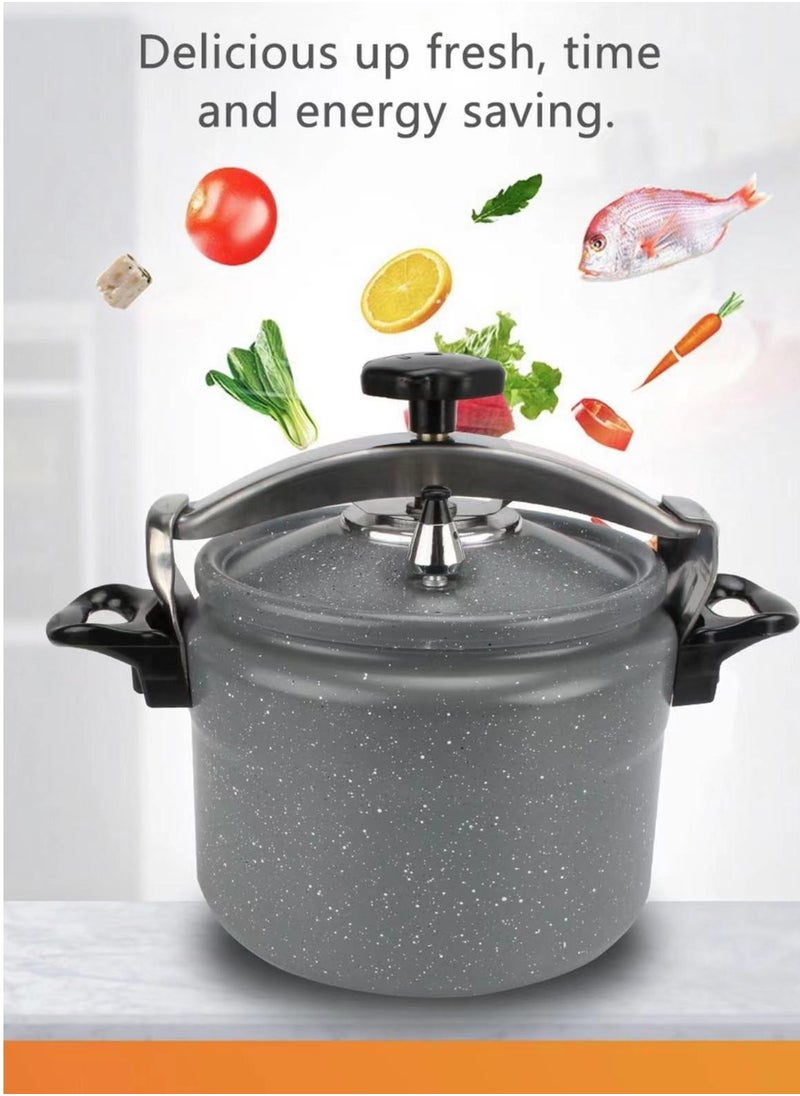 Multifunction Premium Aluminum Non Stick Quick Cooking Arabic Pressure Cooker Large Capacity Commercial Pressure Cooker Pot Explosion Proof Induction Compatiable Steamer Cooking Pressure Canner with Heat Insulating Handle Leak Free Lid with Double Lock Safety Features 3/5/7/9/11/15 Liters