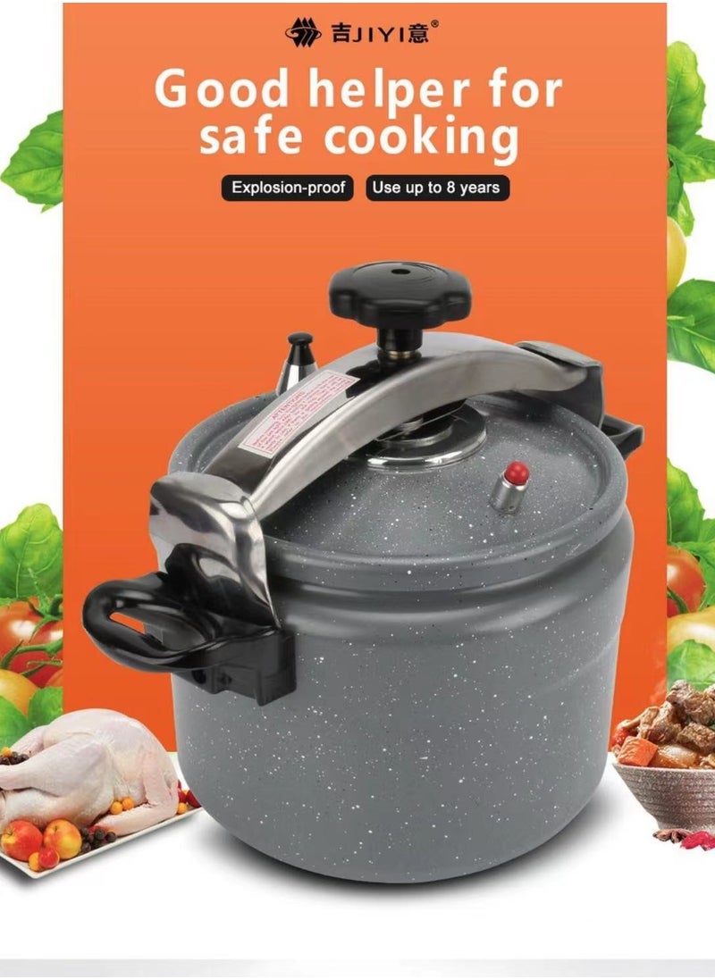 Multifunction Premium Aluminum Non Stick Quick Cooking Arabic Pressure Cooker Large Capacity Commercial Pressure Cooker Pot Explosion Proof Induction Compatiable Steamer Cooking Pressure Canner with Heat Insulating Handle Leak Free Lid with Double Lock Safety Features 3/5/7/9/11/15 Liters