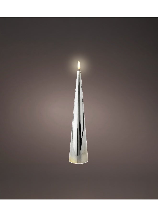 Led Wick Candle Plastic Cone W/Flat Top Steady L5 H: 27.5Cm